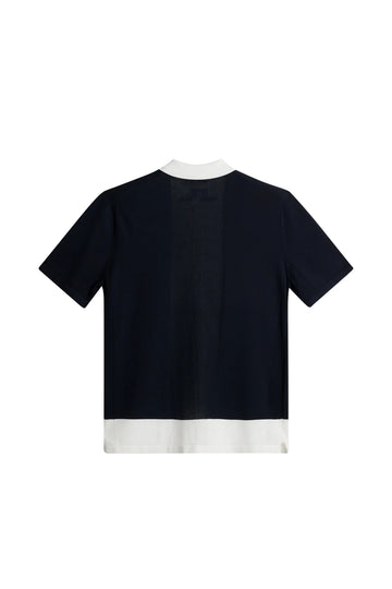 J. Lindeberg Rue Knitted Polo Shirt Navy