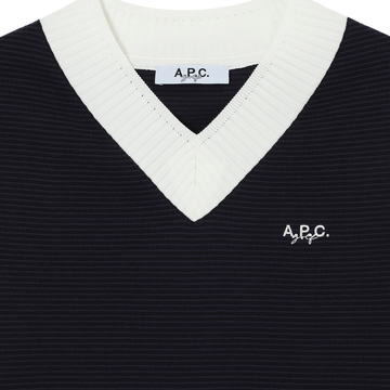 APC Golf Alfie Knit Vest - Navy - detail 1