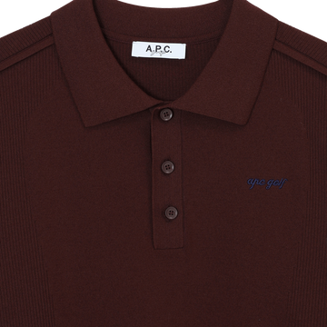 APC Golf Nathan Sweater - Burgundy - detail 1
