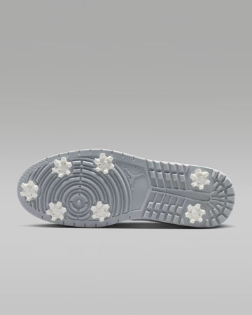 Air Jordan 1 Low G Spiked Golf Shoes - Wolf Grey/White