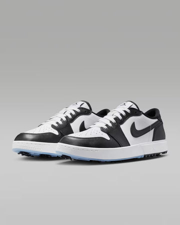 Air Jordan 1 Low G Spiked Golf Shoes - White/White/Black