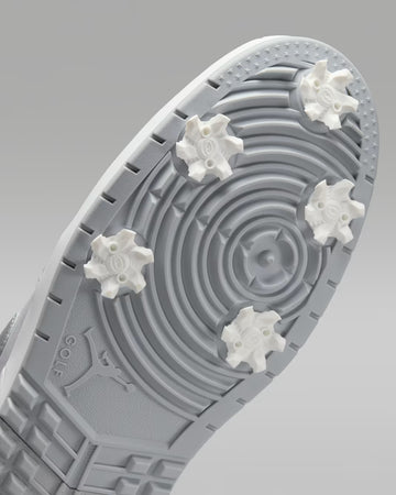 Air Jordan 1 Low G Spiked Golf Shoes - Wolf Grey/White