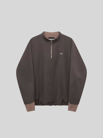 Alba Golf Dreich Quarter Zip Jacket - Mud