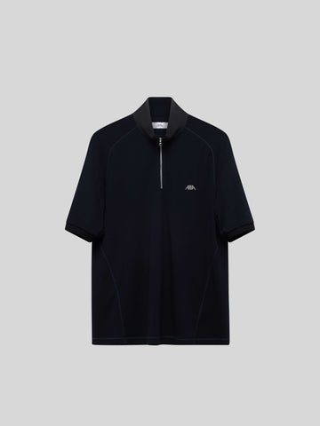 Alba Golf Grian SS Quarter Zip Polo - Navy Blue