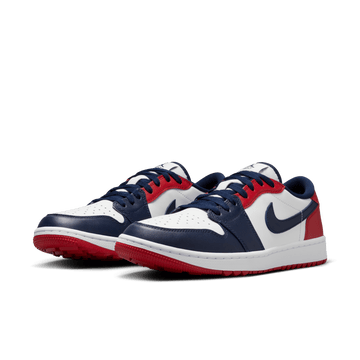 Nike Air Jordan 1 Low Golf White / Red / Blue – Bisque Golf Nike Air Jordan 1 Low Golf White / Red / Blue – Bisque Golf