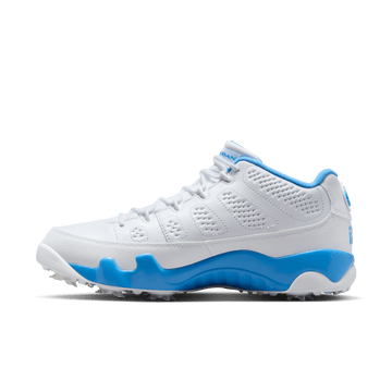 Nike Air Jordan 9 'UNC' Powder Blue/ White Golf – Bisque Golf Nike Air Jordan 9 'UNC' Powder Blue/ White Golf – Bisque Golf