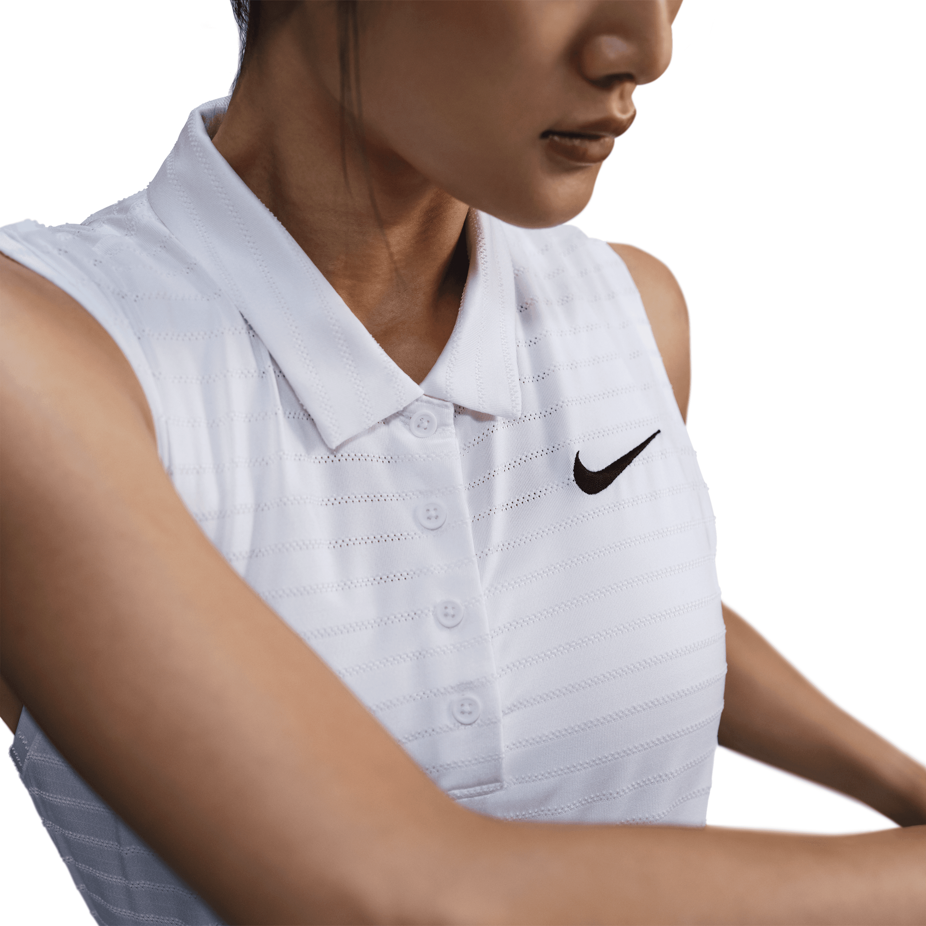 nike women's breathe sleeveless golf polo