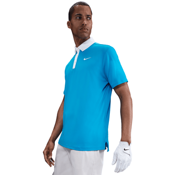 Nike M Dri-FIT Tour Contrast Polo - Laser Blue/White/White