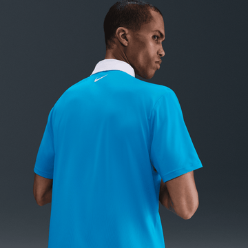 Nike M Dri-FIT Tour Contrast Polo - Laser Blue/White/White