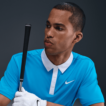 Nike M Dri-FIT Tour Contrast Polo - Laser Blue/White/White