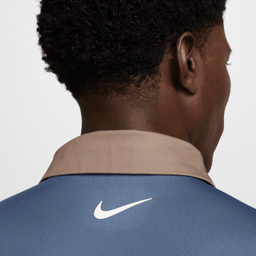 Nike M Dri-FIT Tour Contrast Polo - Diffused Blue/MiBrown/White