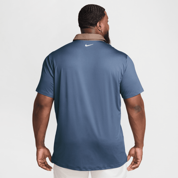 Nike M Dri-FIT Tour Contrast Polo - Diffused Blue/MiBrown/White