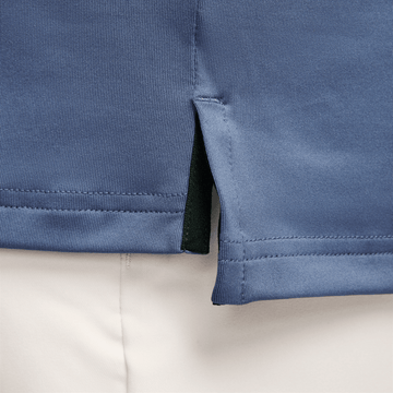 Nike M Dri-FIT Tour Contrast Polo - Diffused Blue/MiBrown/White