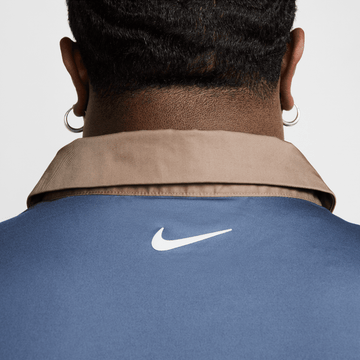 Nike M Dri-FIT Tour Contrast Polo - Diffused Blue/MiBrown/White