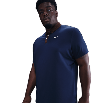 Nike M Dri-FIT Tour Contrast Polo - Blue Void/Baroque Brown/Pale Ivory