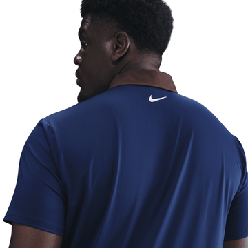 Nike M Dri-FIT Tour Contrast Polo - Blue Void/Baroque Brown/Pale Ivory
