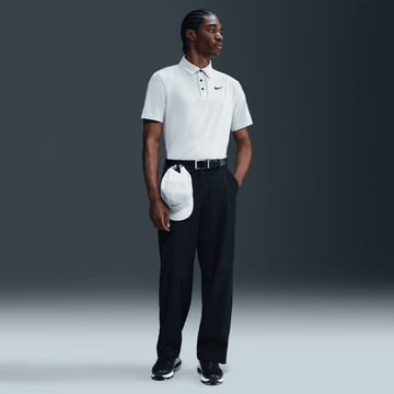 Nike M Dri-FIT Tour Texture Polo - White/Black