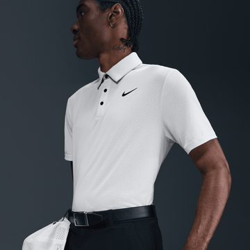 Nike M Dri-FIT Tour Texture Polo - White/Black