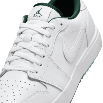 Air Jordan 1 Low G Spiked "Masters" Golf Shoes - White/Fir-Black-Elemental Pink