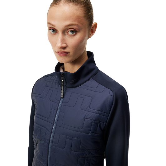 J.Lindeberg Womens Quilt Hybrid Jacket Navy