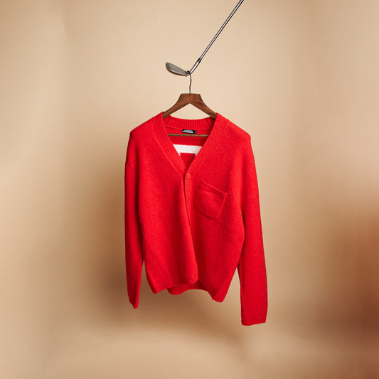 J. Lindeberg Clarke Knitted Cardigan Fiery Red