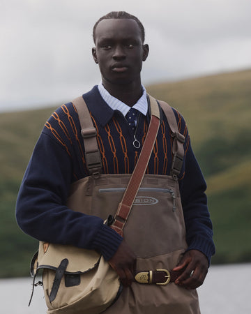 Malbon Golf Links Polo Sweater - Navy