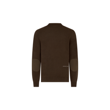 Manors Golf Merino Tech Crewneck - Hickory Brown