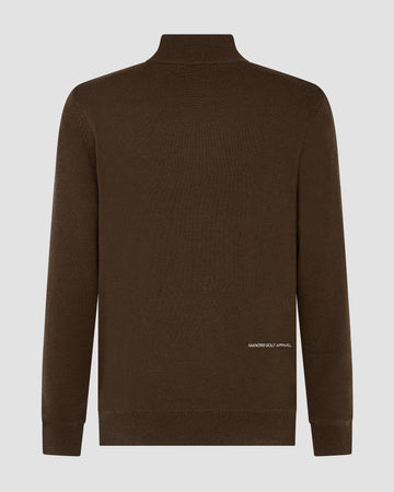 Manors Golf Merino Windbreaker - Hickory Brown