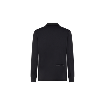 Manors Longsleeve Course Polo - Black, back view