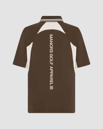 Manors Golf Arc Polo - Hickory Brown