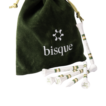 Bisque Premium Striped Tees 70mm - White/ Green/ Gold