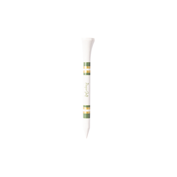 Bisque Premium Striped Tees 70mm - White/ Green/ Gold