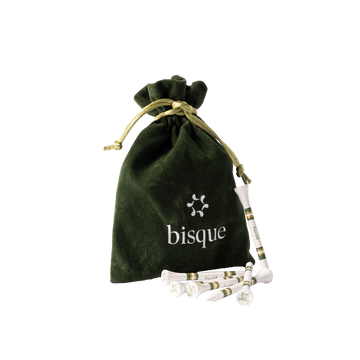 Bisque Premium Striped Tees 70mm - White/ Green/ Gold