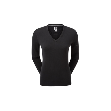 FootJoy x Bisque Golf Wool Blend V-Neck Pullover Women - Black
