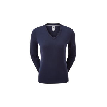 FootJoy x Bisque Golf Wool Blend V-Neck Pullover Women - Navy