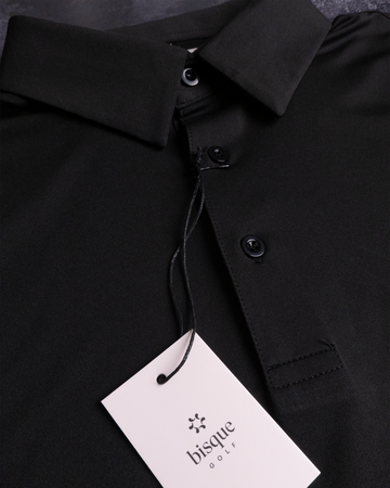 Bisque Golf Solid Performance Polo - Black