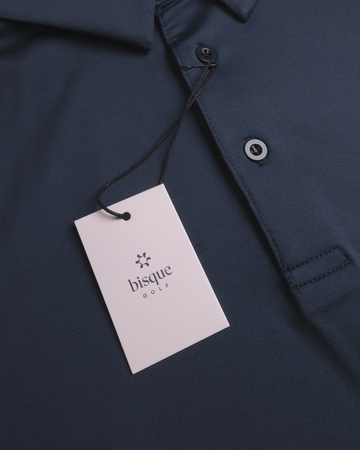 Bisque Golf Solid Performance Polo - Navy
