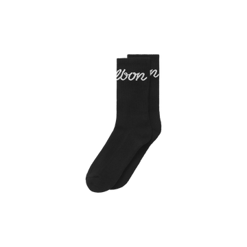 Malbon Golf Bon Script Sock - Black