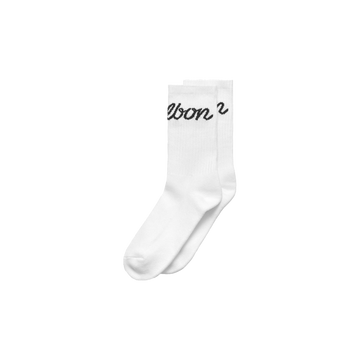 Malbon Golf Bon Script Sock - White