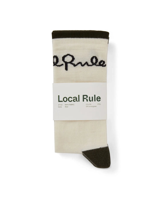 Local Rule 2-pack Lightweight Merino Socks Italic Logo