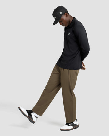 Manors Longsleeve Course Polo - Black, fabric detail