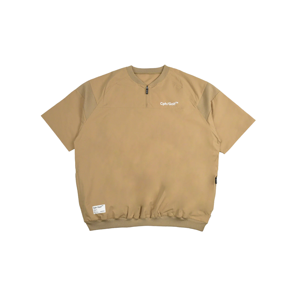 Cph/Golf ライトウェイト SS ジッププルオーバー - ベージュ – Bisque Golf