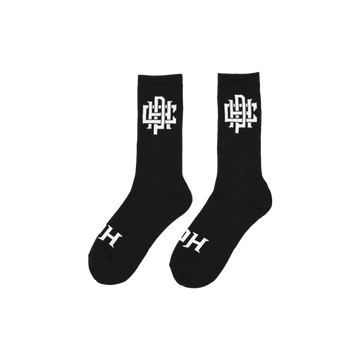 Cph/Golf Overlap 2PC Socks - Black/White