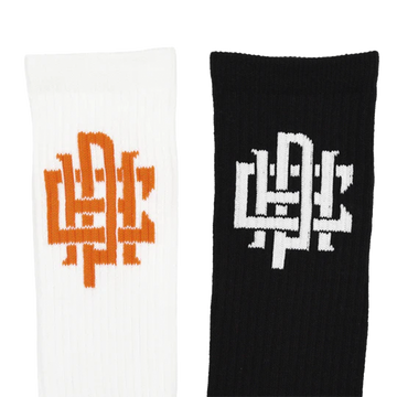 Cph/Golf Overlap 2PC Socks - Black/White