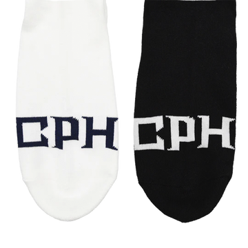 Cph/Golf Overlap 2PC Socks - Black/White