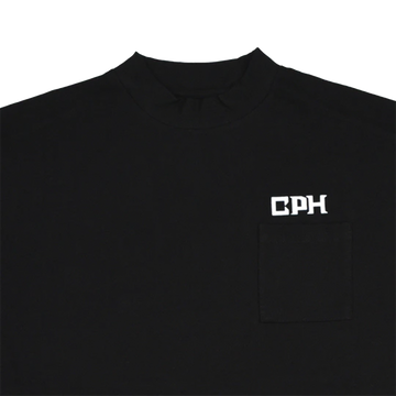 Cph/Golf Overlap Logo Short Sleeve Mock - Black