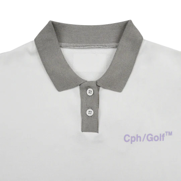 Cph/Golf Women Bi Color Short Polo - White/Grey