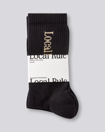Local Rule Crew Socks 2-Pack - Phantom Black | 43-45