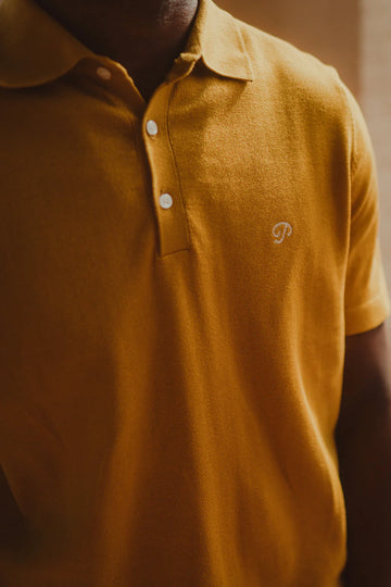 Public Drip Athlete Knit Polo - Ochre