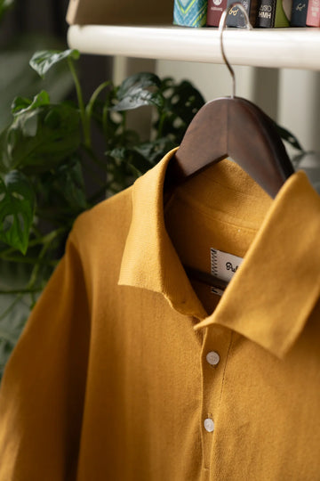 Public Drip Athlete Knit Polo - Ochre
